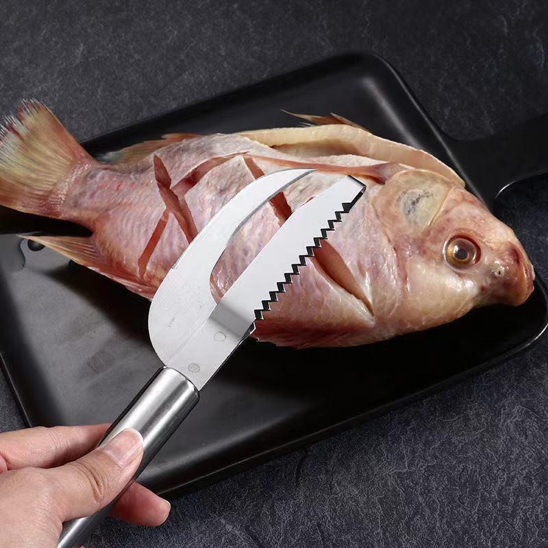 EasyFish - Faca inoxidável 3 em 1 Para limpeza de Peixes - [COMPRE 1 LEVE 2] - Tukan Express