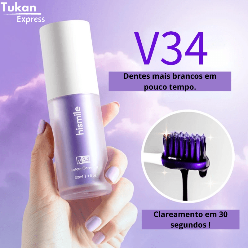 Clareador Dental Tukan Hismiles V34 - Compre 1 Leve 2! - Tukan Express