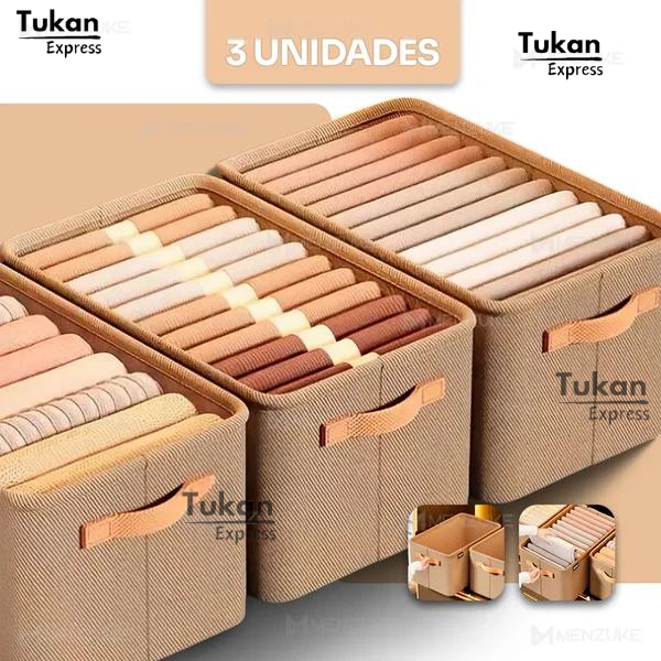 Organizador de Roupas Dobrável Luxe Box® (Compre 1 Leve 3) - Queima de Estoque 🔥 - Tukan Express