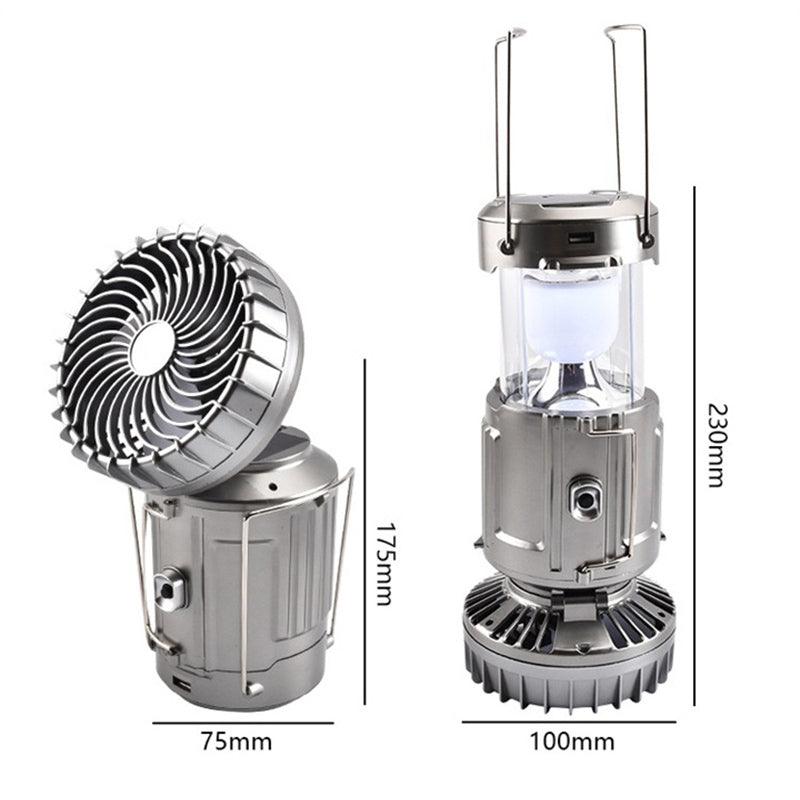 Lamparina Com Ventilador Portátil SunAir | Carregamento Solar 3 em 1 - Tukan Express