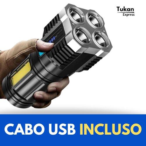 Lanterna super brilho recarregável USB - Tukan Express