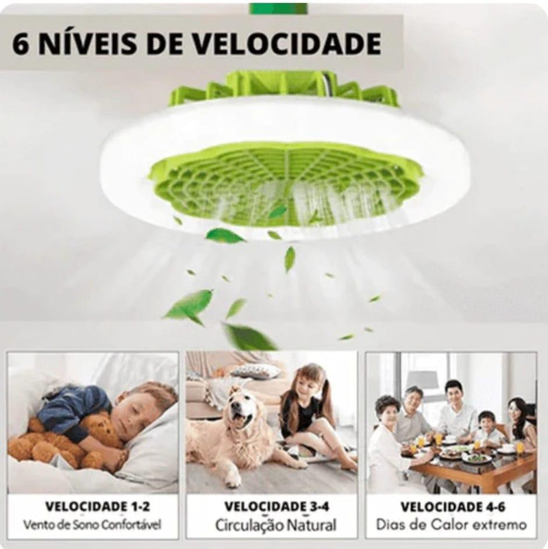 Luminária LED Com Ventilador | FanBlinding - Tukan Express